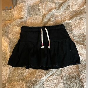 Cat & Jack Black Ruffle Hem Drawstring Skirt